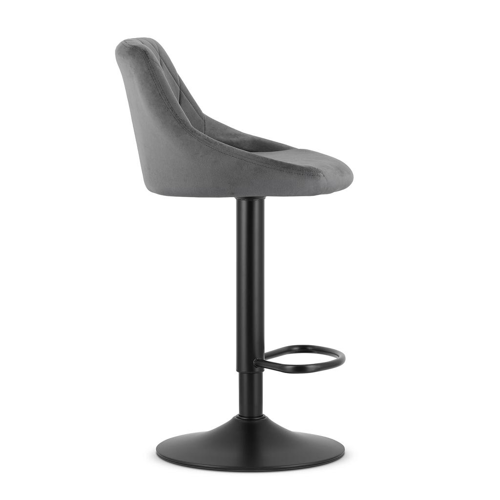 KAST Stool - Grey Velvet / Black Base X 2