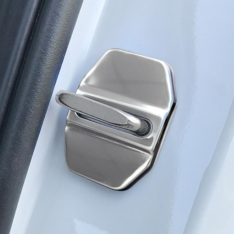 For Mercedes Benz W176 W246 W204 W212 W166 C117 X156 X204 X166 Car Door Lock Buckle Protector Cover Trim Stainless Steel Sticker
