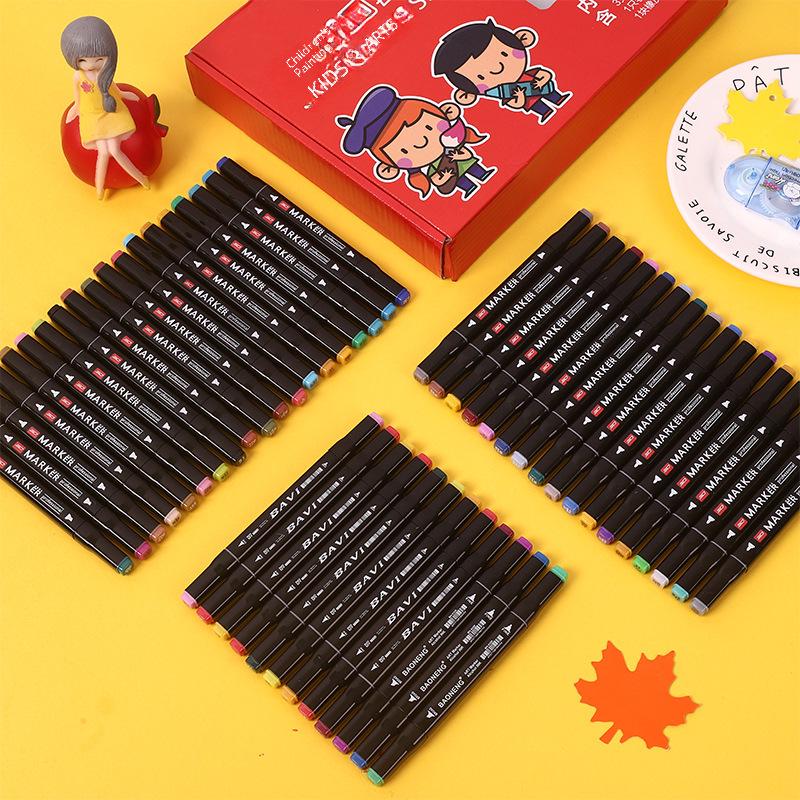 262-Color Dual-Tip Permanent Marker Set for Student Art & Painting