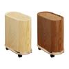 Trash Bin with Removable Wheels Rubbish Basket Sealed Lid Space Saving Waste