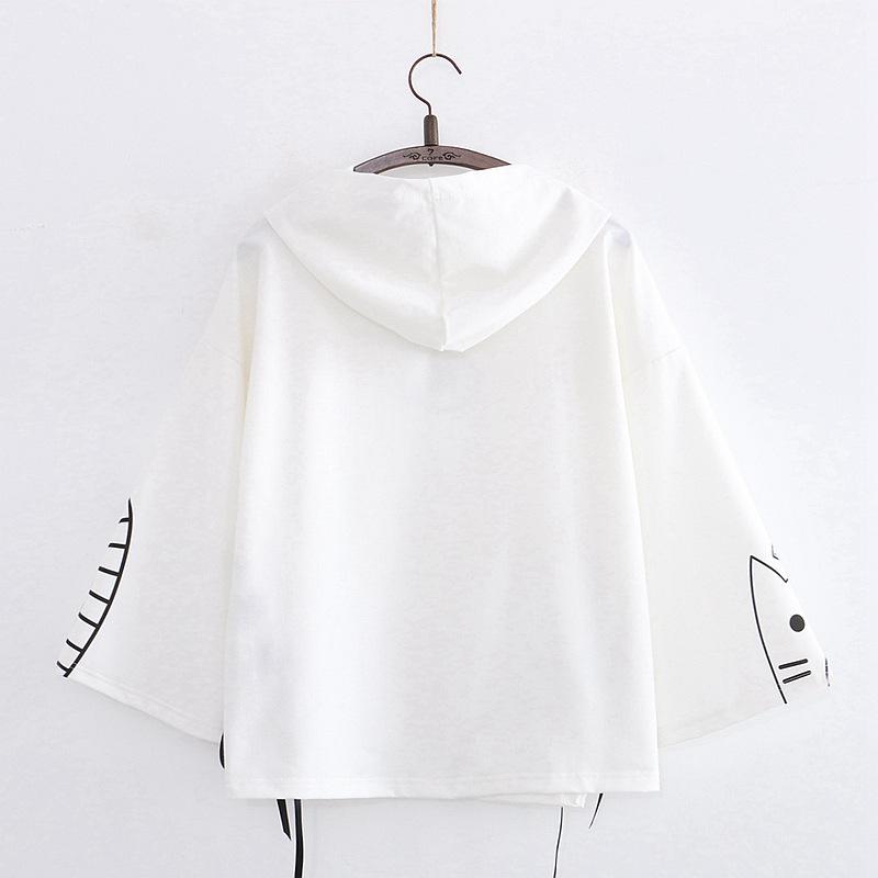 One Size Women Hoodies Anime Middle School Students Clothes College Girl Long Sleeved Loose Junior High School Clothing