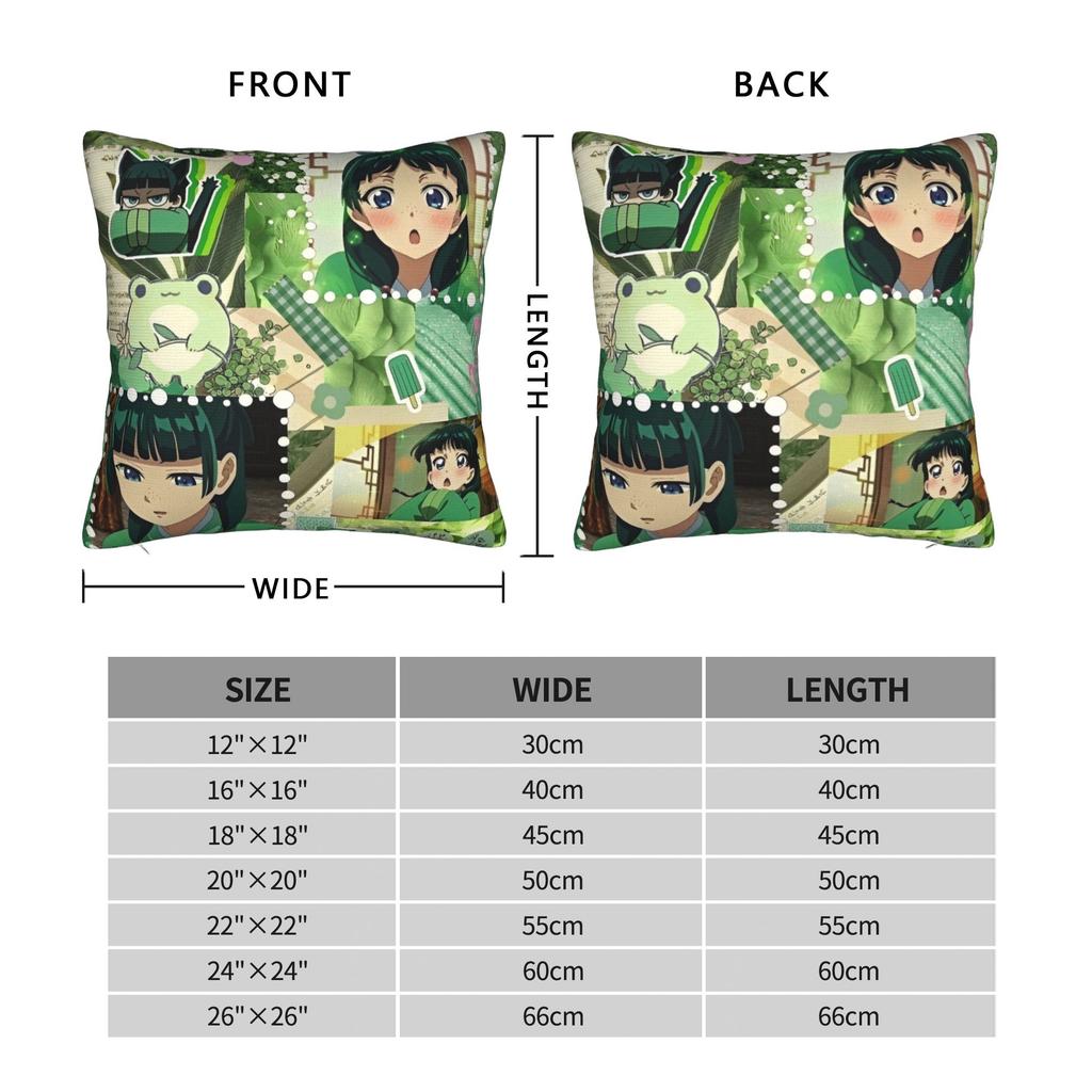 Printed The Apothecary Diaries Maomao Pillowcase Polyester Cushion Cover Decor Cartoon Anime Throw Pillow Case Cover Zippered
