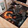 Fiery Dragon Artwork Office Rug Chair Mat, Entryway Carpet, Suitable for Front Door, Bedroom, Living Room, Desk, Holiday Gift