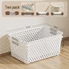 Japanese-Style Snack & Sundries Organizer: Large Plastic Basket for Kitchen, Cabinet, or Desktop Storage.