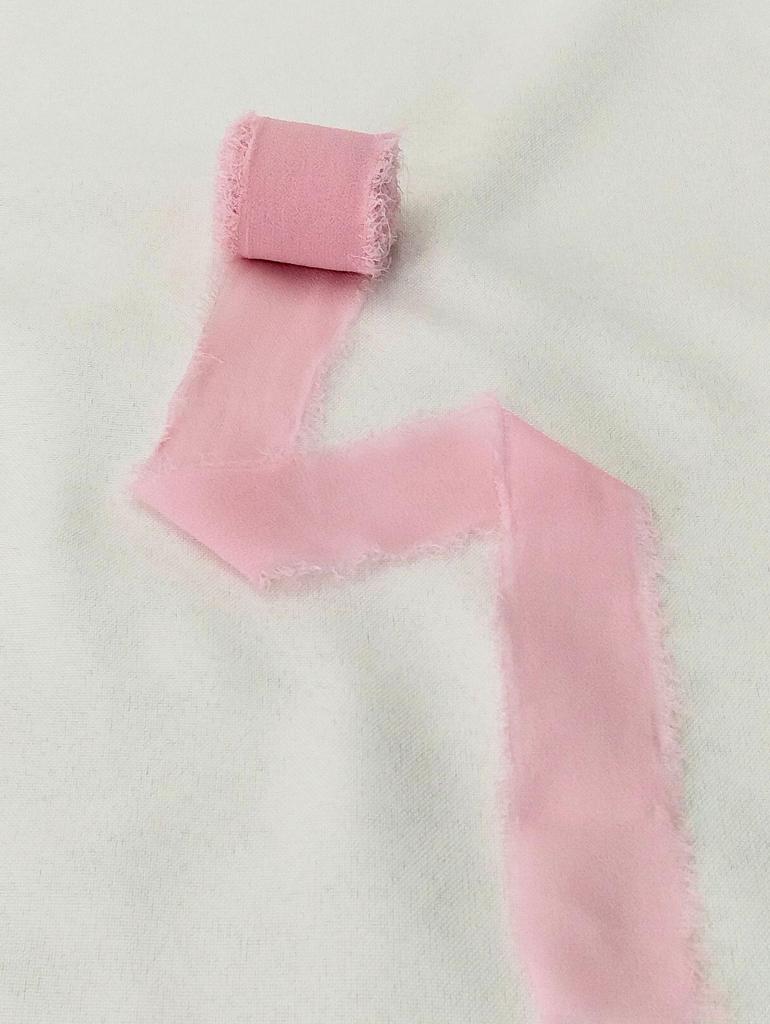 Hand-Torn Raw Edge Chiffon Ribbon Bouquet Streamer for Wedding Flowers