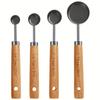 Multiple colors available Stainless steel measuring cup and spoon set with wooden handle Metric and American wooden handles High-quality