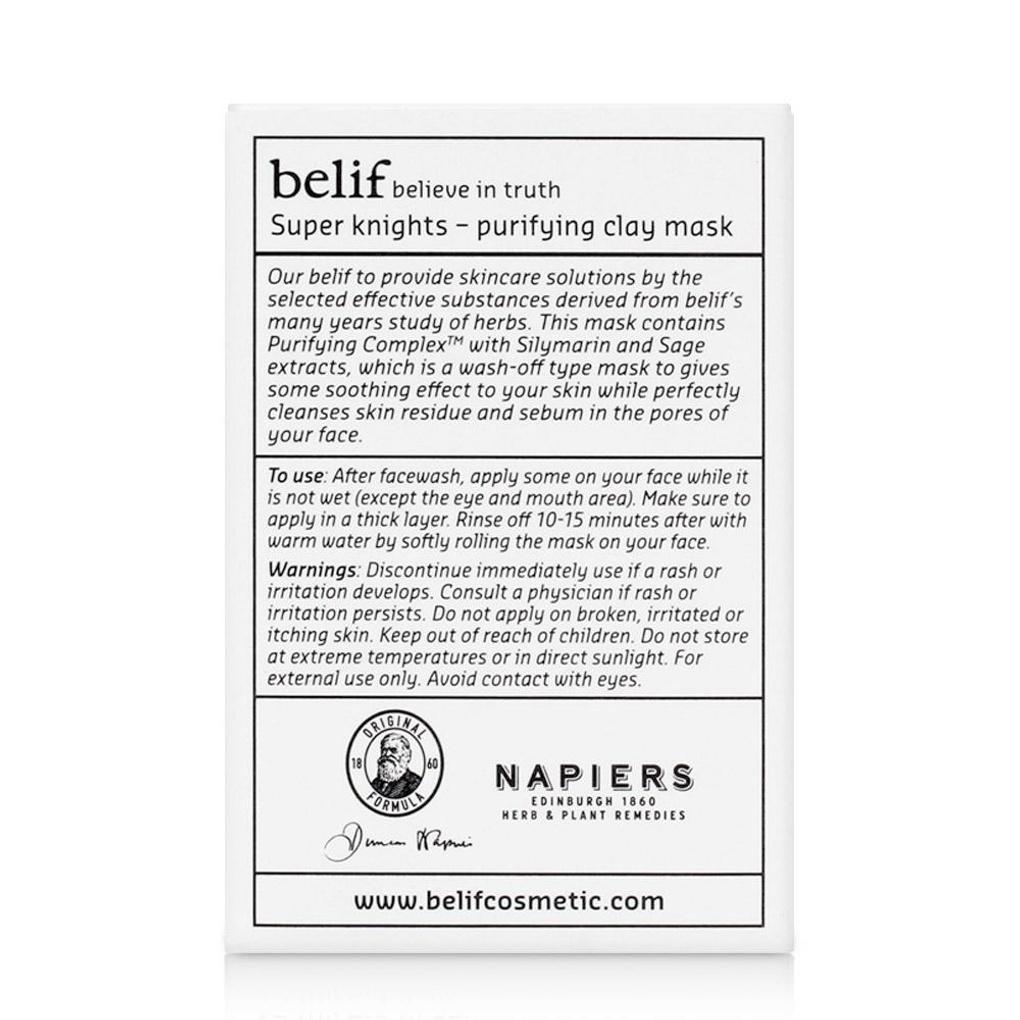 Belief Super Knights Purifying Clay Mask 75ml