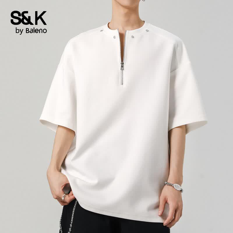 

Baleno Men s S&K Mamba Cotton Half-Zip T-Shirt 5XL