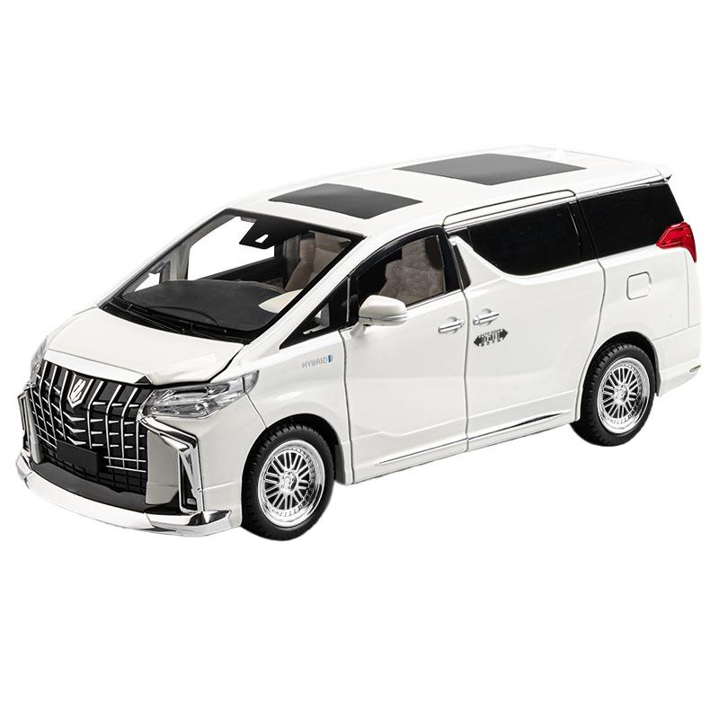 

1/18 Toyota Alphard MPV Alloy Car Model Diecast Metal Toy Vehicles Car Model Simulation Sound and Light Collection Children Gift белый