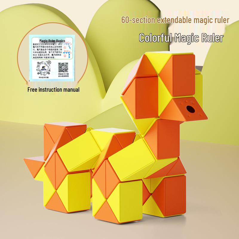 Folding Magic Ruler Set: Colorful Educational Toy for Kids - 24/36/48/60/72 pcs.