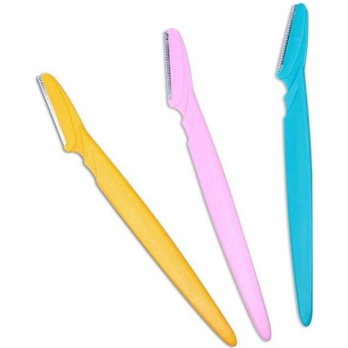 1 jeu de 3pcs suppression visage et des sourcils cheveux rasoirs Trimmer Shaper rasoirs Cosmétiques: Hygiène et Soins du corps