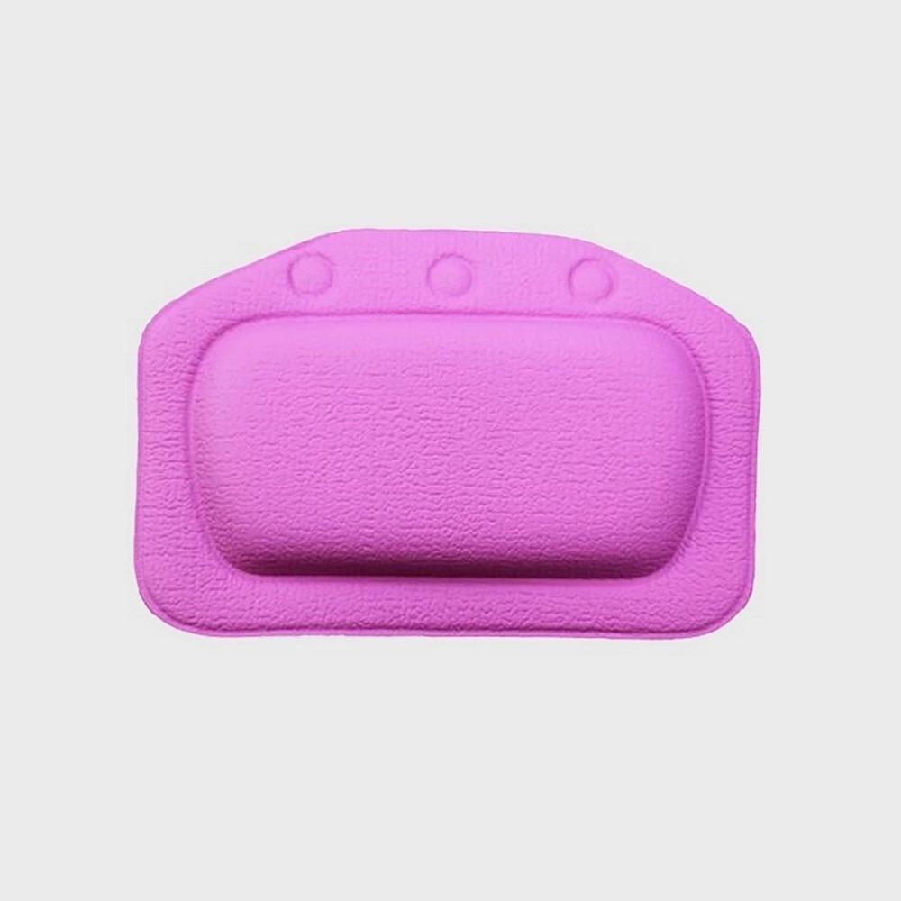 

New PVC Neck Bathtub Cushion Soft with Suction Cup SPA Bath Pillow 21*31cm Neck Support Bathroom Supplies for Bath Time фиолетовый