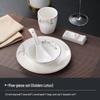 Hotel Restaurant Ceramic Tableware Set: Plates, Bowls, Cutlery, Chopsticks for Private Rooms - 7 or 8 Pieces