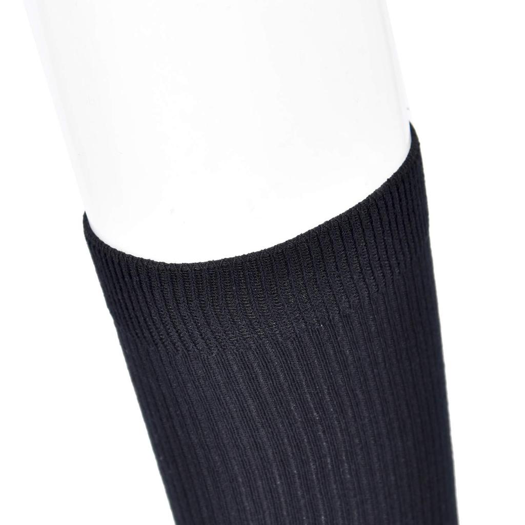 Fukusuke School Socks for Size 22 (Knee-Length) Girls, Antibacterial, Odor-Resistant, Moisture-Wicking, Quick-Drying, 5-Pair Set, Black, (22-24cm)