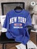 New York City Brooklyn  Print Washed TShirt Mens Cotton Oversized T Shirts Casual Short Sleeve ONeck Tops Summer Male Tees