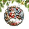 Christmas Decorations Indoor Hangable Festive Ornaments For Christmas Tree Pendants 2D Acrylic Santa Claus For Indoor Outdoor