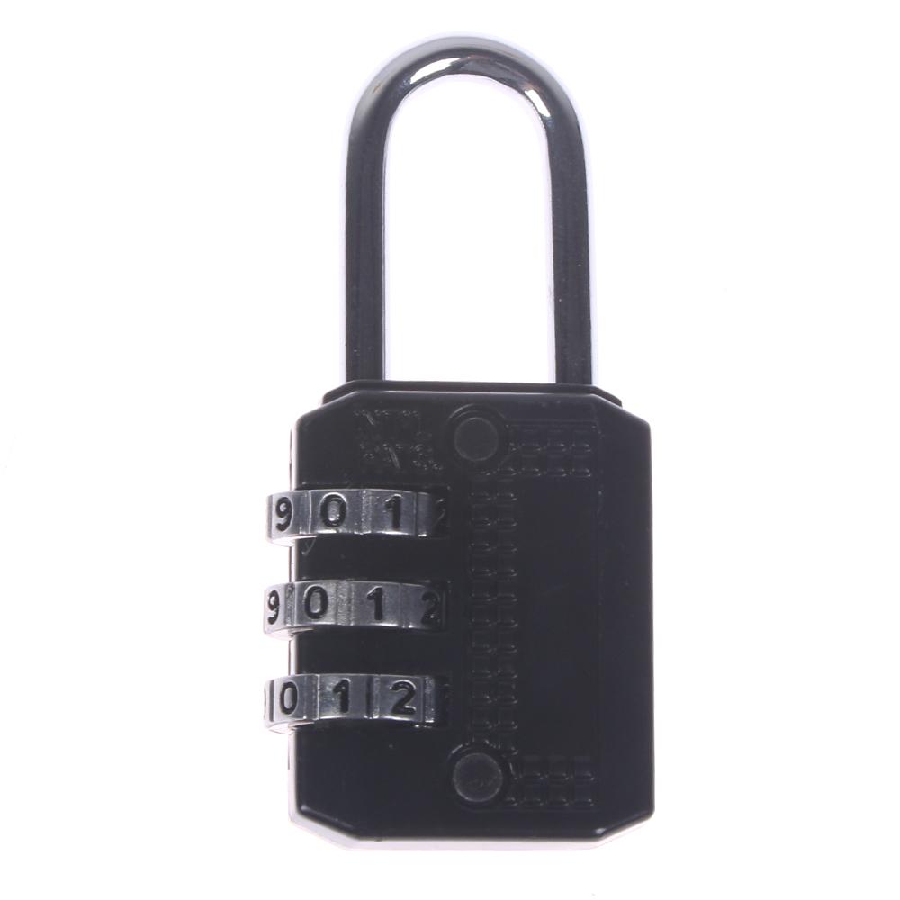 3 Digit Resettable Combination Padlock Luggage Case Padlock Box Black Lock Coded Lock School Gym Locker Sheds чёрный