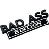 2pcs Bad Ass Edition Metal Emblem Car Badges Badass 3D Sticker Decal Black White