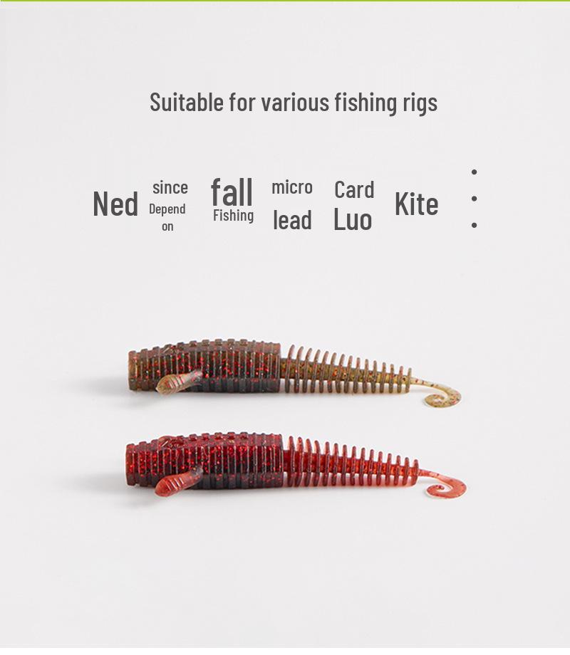 Yanbangbang Floating Soft Shrimp Lure for Black Pit Bass & Mandarin Fish, Artificial Worm Bait, Free Ned Rig.