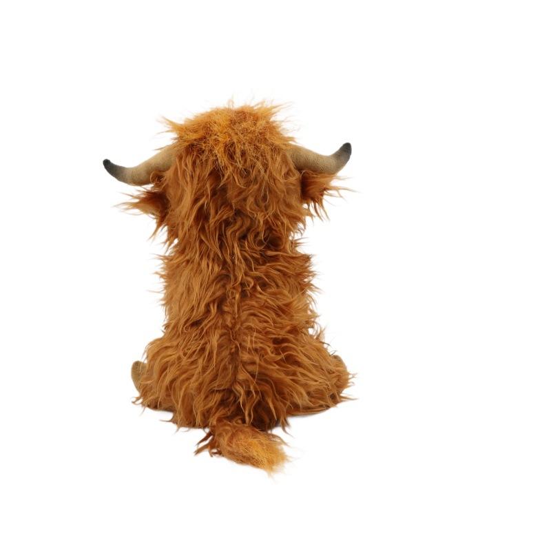 Scottish Highland Cow Plush Toy Simulation Shaggy Cow Doll Dolls