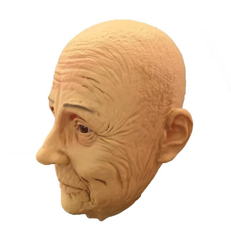 Elderly Man Latex Mask With Realistic Design For Halloween Costume Party Fun
