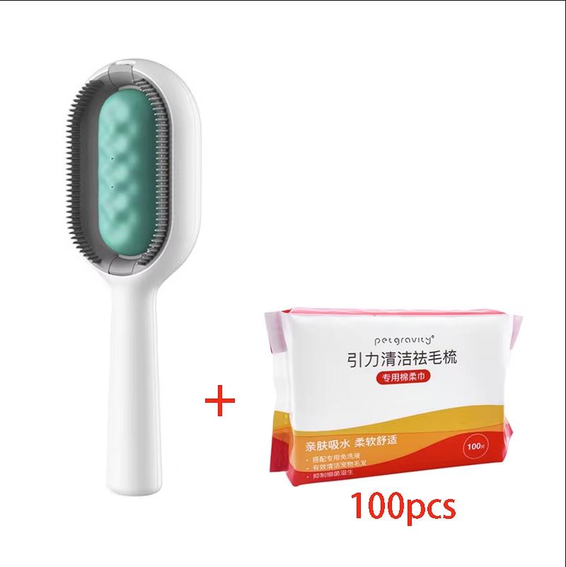 Water Tank Silicone Pet Brush for Cats Dogs, Anti Flying Hair Deshedding Grooming Comb for Long Short Hair Small Medium Pets