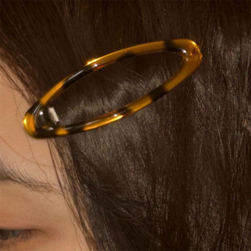 

Plastic Leopard Print Oval Hair Clip Women s Retro Versatile BB Clip Hair Accessories