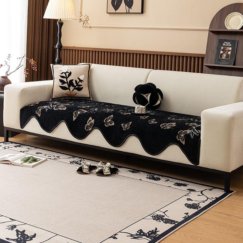 Light Luxury Special-Shaped Sofa Cushion Butterfly Universal In All Seasons Irregular Chenille Non-Slip Seat Cushion Sofa Towel Simple Cover