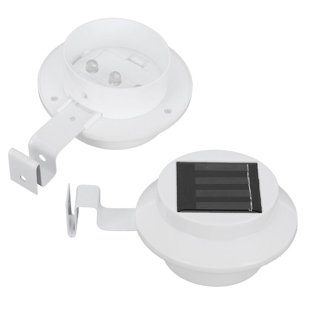 3LED White Solar Fence Light Eaves Lamp White Light Lighting Tool for Outdoor Garden