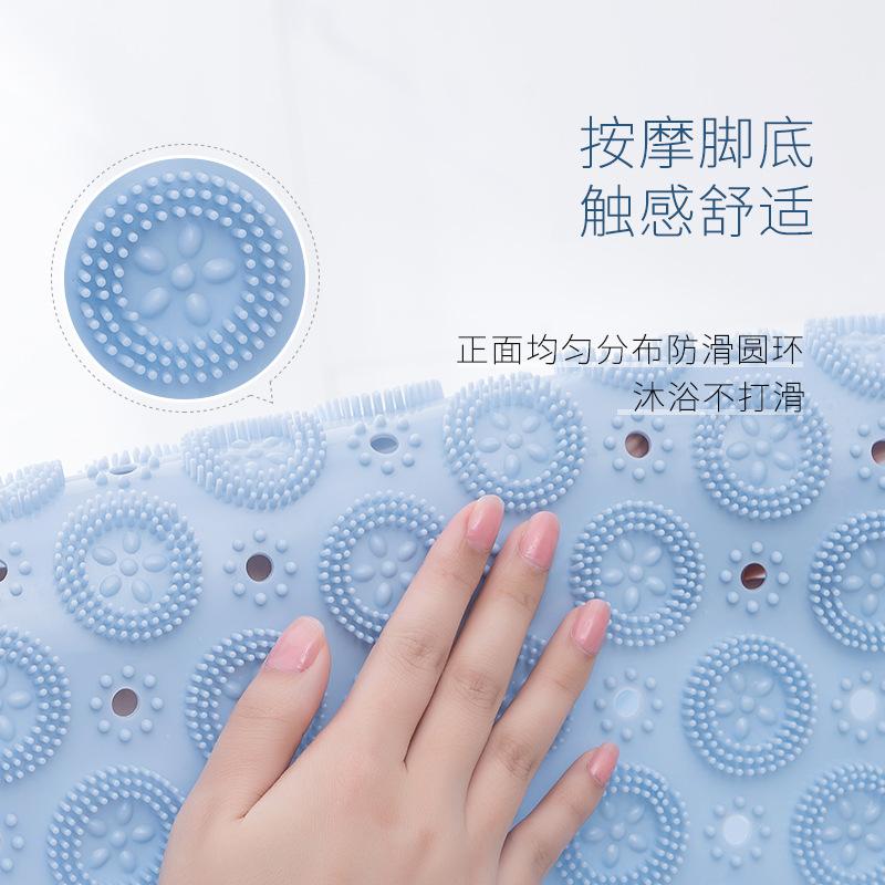 Combination Round Bathroom Tpr Non-Slip Mat Series, Hydrophobic Quick-Drying Suction Cup Floor Mat For Household Shower Room, Bathroom