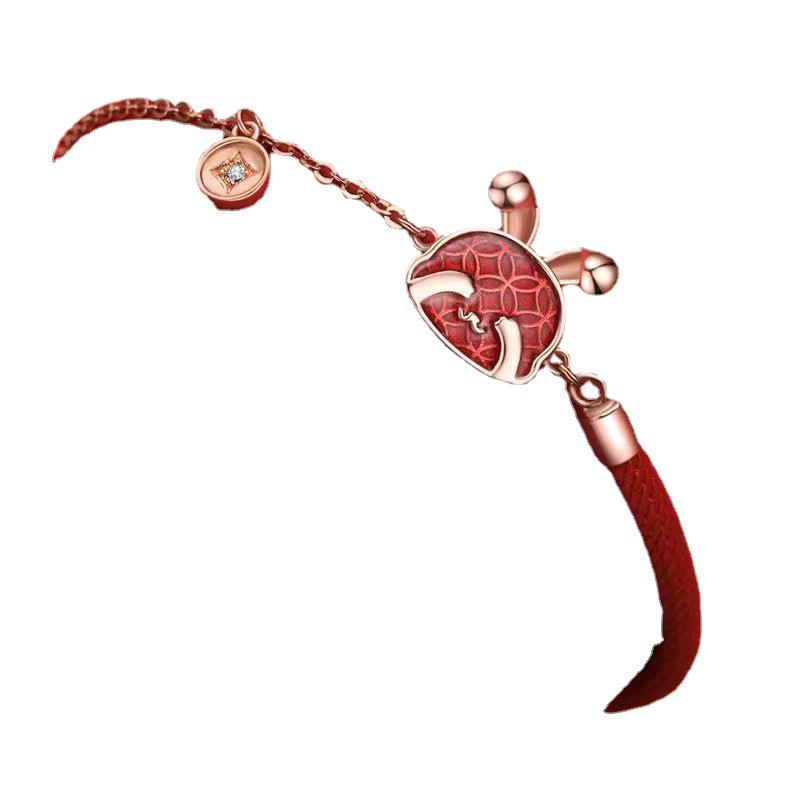 2023 Year of the Rabbit Zodiac Red Rope Bracelet – Women's Lucky Charm and Christmas Gift