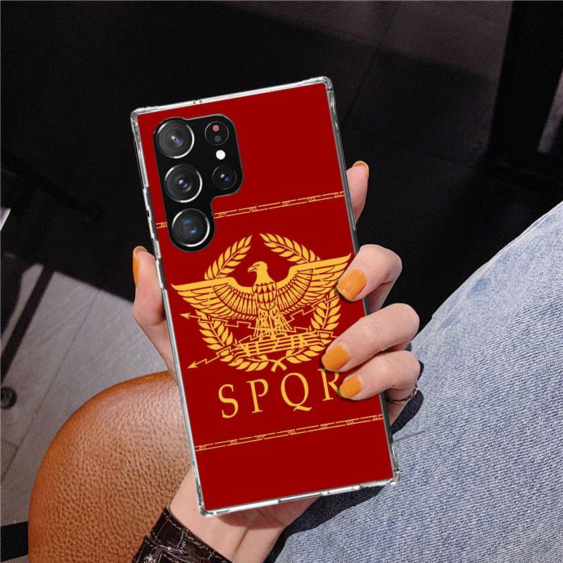 SPQR Römisches Kaiserreich Legionv Handyhülle Für Samsung Galaxy S24 S25 Edge S26 Ultra S23 S22 S21 Plus S20 FE + Personalisierter Druck Co