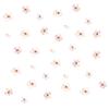 Floral Plants Flowers Wall Stickers for Living Rooms, Background Wall Decoration, Self-adhesive Vinyl Sticker, Girls Bedroom