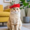 Soft Fabric Pet Beret Hat For Cats And Small Dogs Perfect For Photo Shoots And Party Events