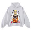 Oversized Cotton Long Sleeve Graphic Hoodie Men - Vintage Anime Character Print Loose Fit Streetwear