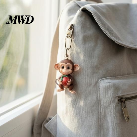 Christmas Tree Decoration Monkey Advent Calendar, 24 Days Countdown Calendar with 2D Acrylic Hanging Pendant Ornament, Funny Animal Xmas for