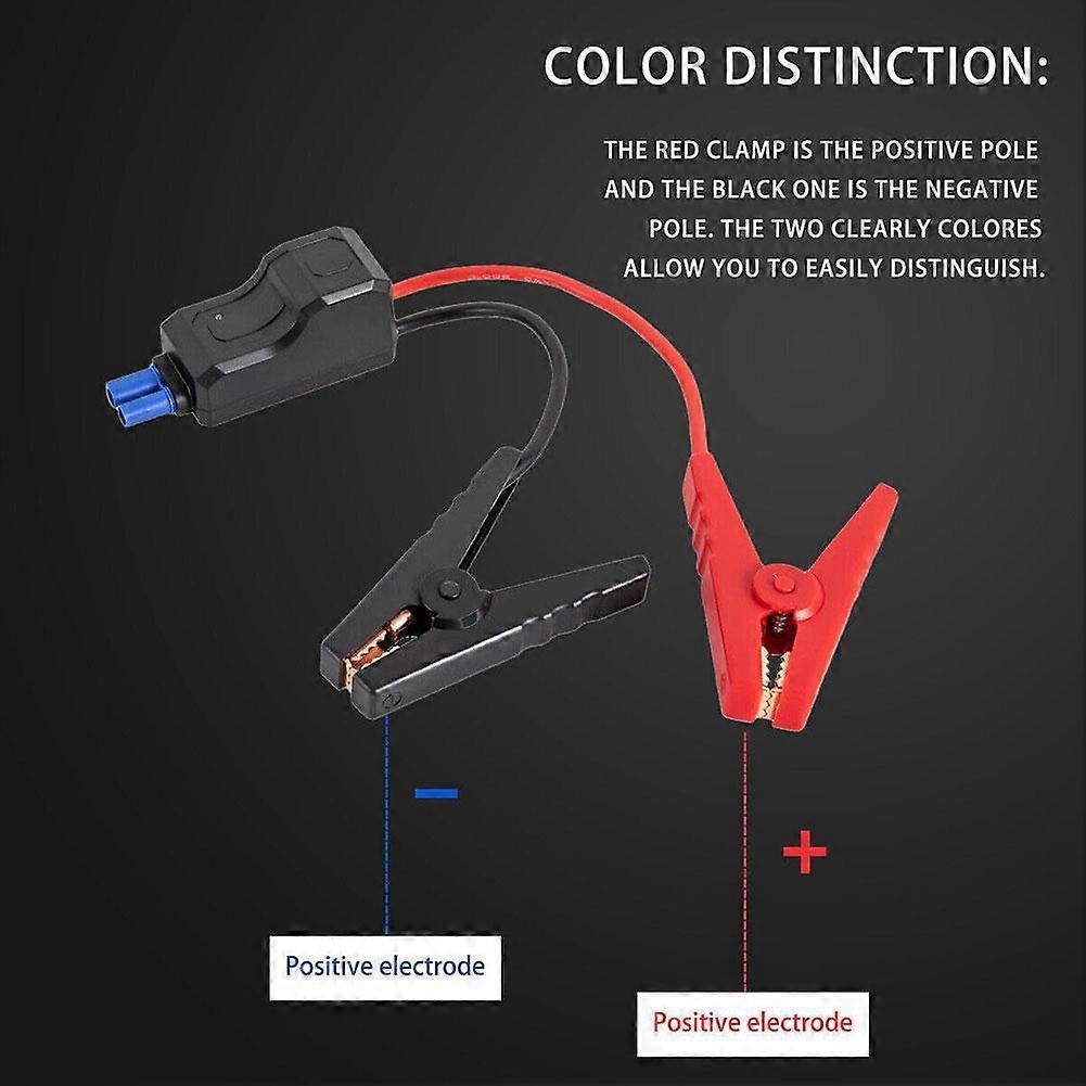 For EC5 Crocodile Clip – Car Emergency Jump Starter with 5-in-1 Anti-Pinch/Recoil Clips
