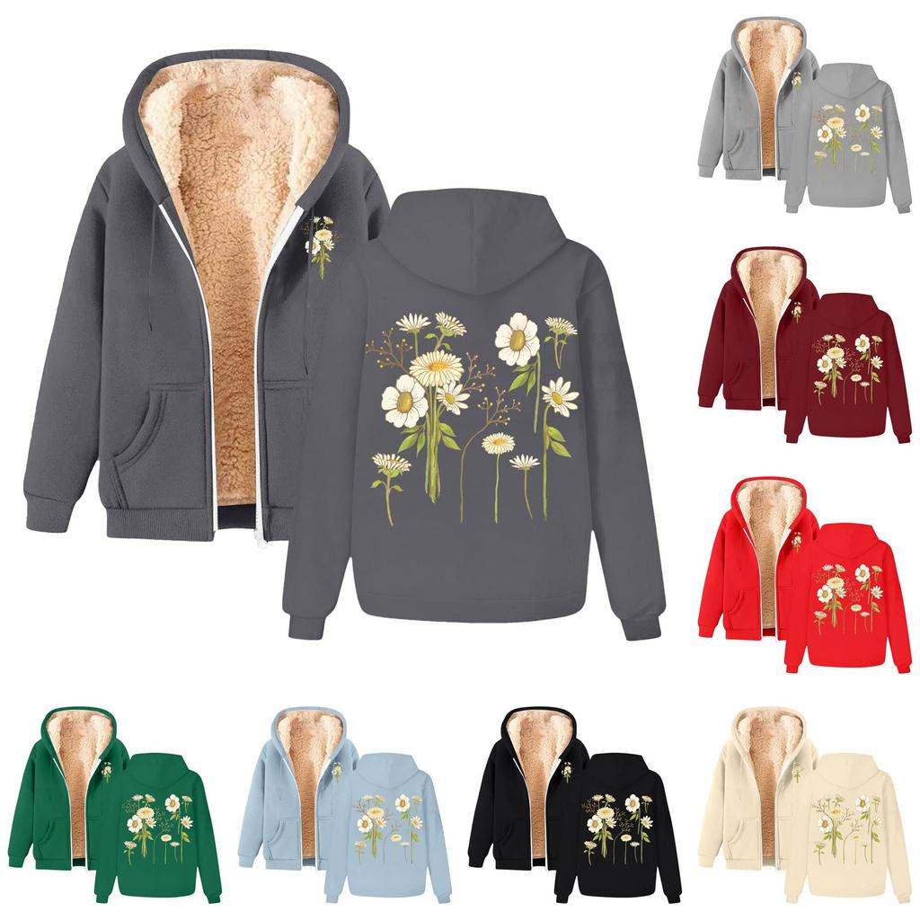 Men's And Women's Fashion The Same Coat With Fleece Thick Hoodie Hoodie Cardigan