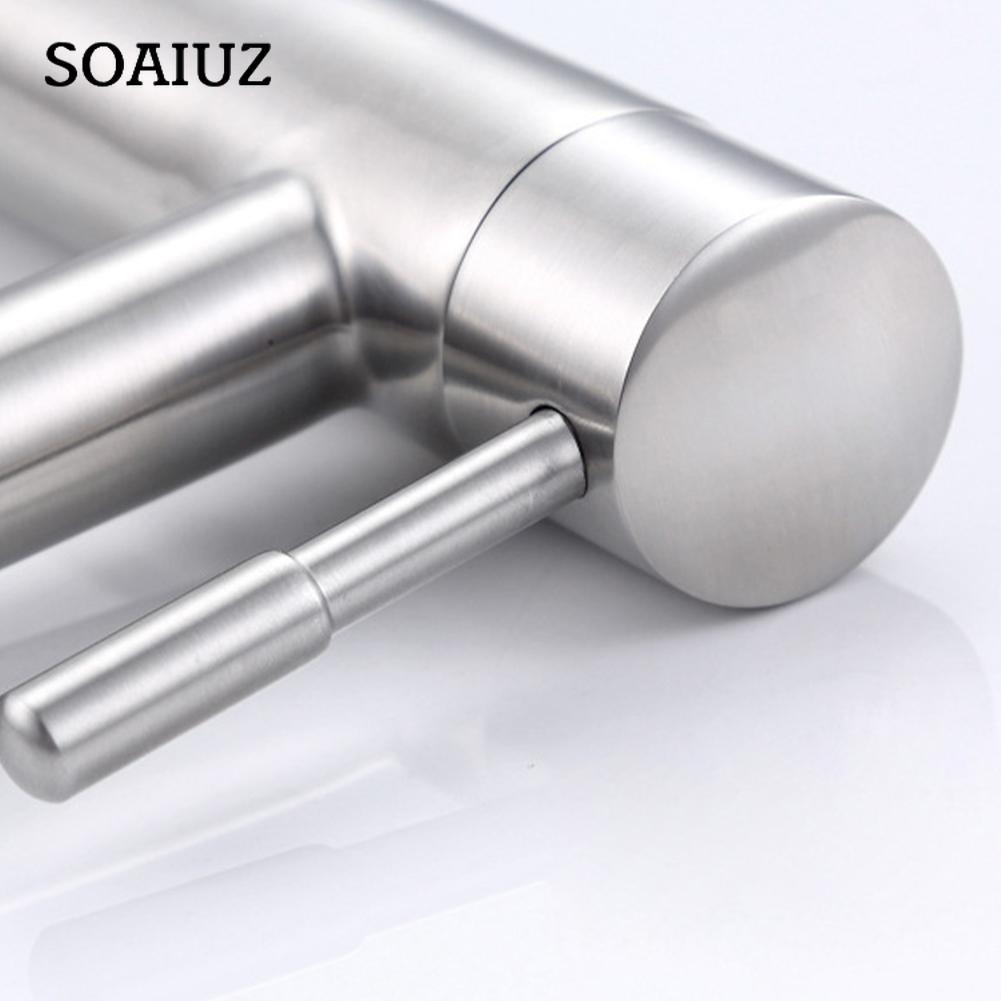 Edelstahl-Einzel-Kaltwasser-Waschbecken-Wasserhahn Deck montiert Badezimmer-Aufsatzwaschbecken-Wasserhahn Waschtischarmatur für Badezimmerküche