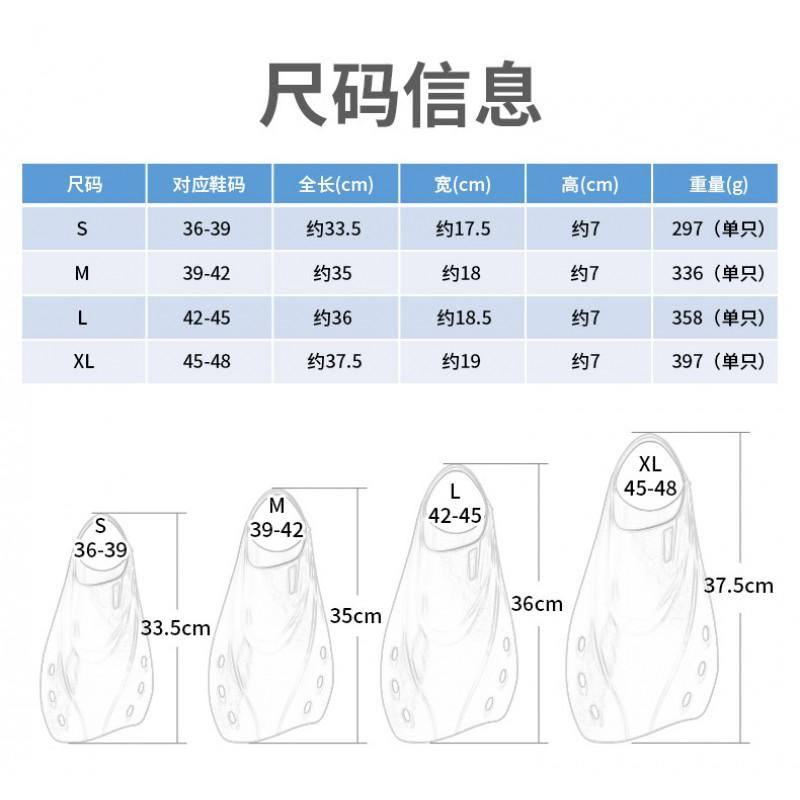 Short Swimming Fins Snorkeling Scuba Diving Training TPR Material Adjustable Fit S To XL Sizes