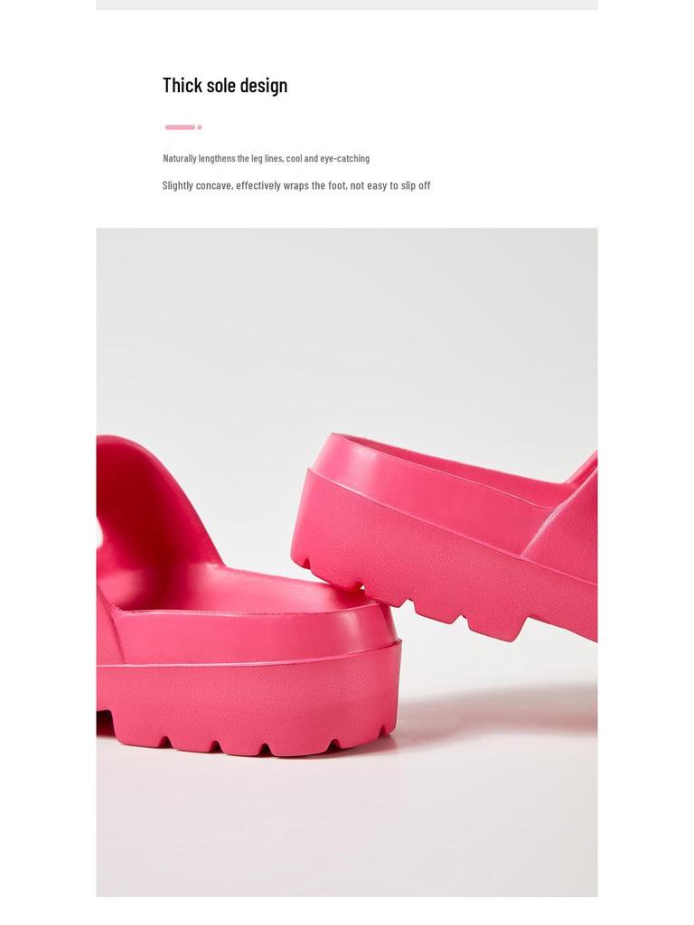 Women's Summer EVA Thick-Soled Slippers - Durable, Lightweight, "Step-on-Cloud" Comfort for Home and Bathroom.