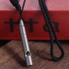 With Cord Camping Whistle Ultralight Titanium Whistle Sandblasting Emergency Whistle  Exploring