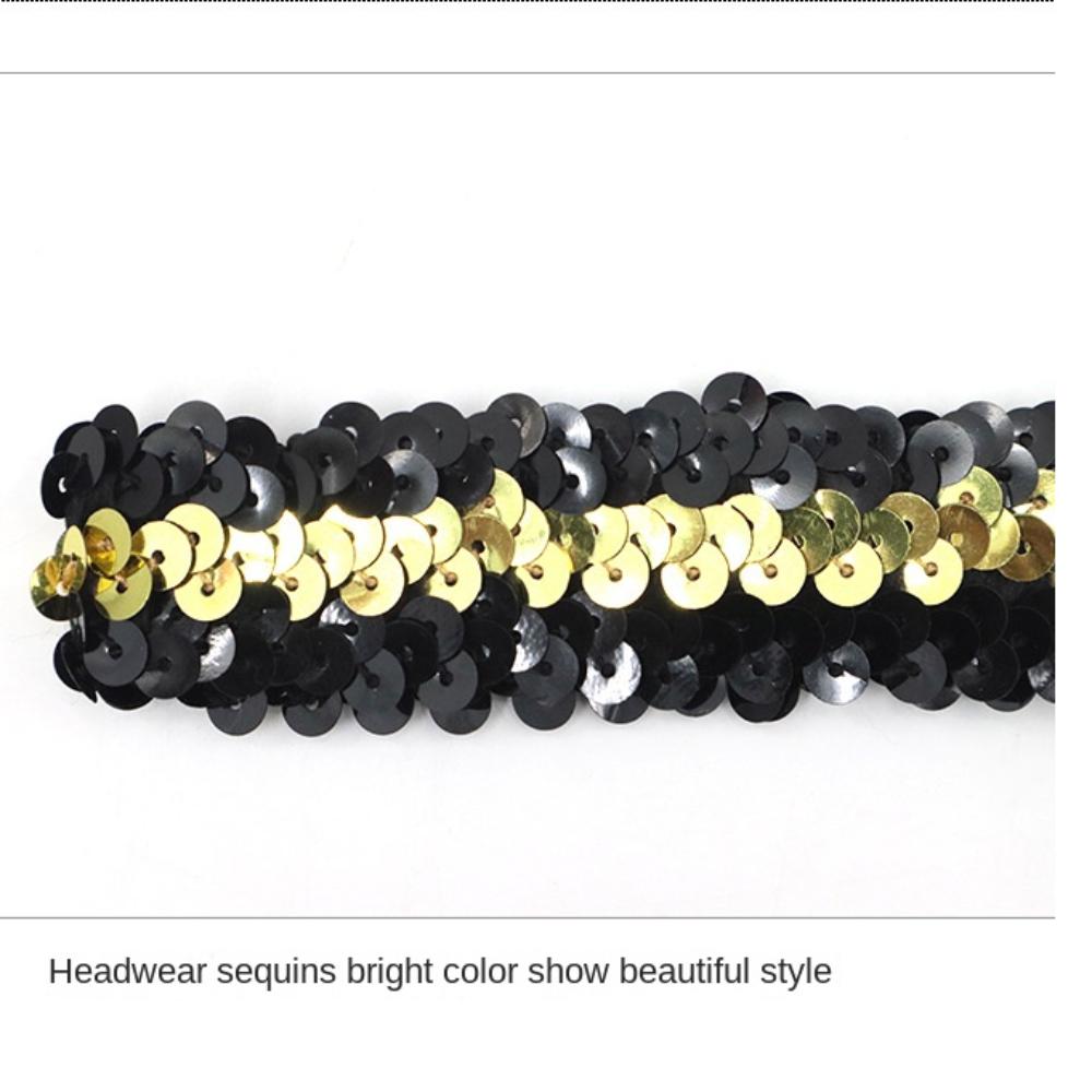 Glänzende Schleife Pailletten Stirnband Kopfschmuck Elastische Haarschleife Party Geschenk Glitzer Haarband