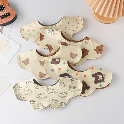 Koreanischer Stil Typ A Reiner Baumwoll-Doppelseitiger Baby-Lätzchen für 0-2 Jahre