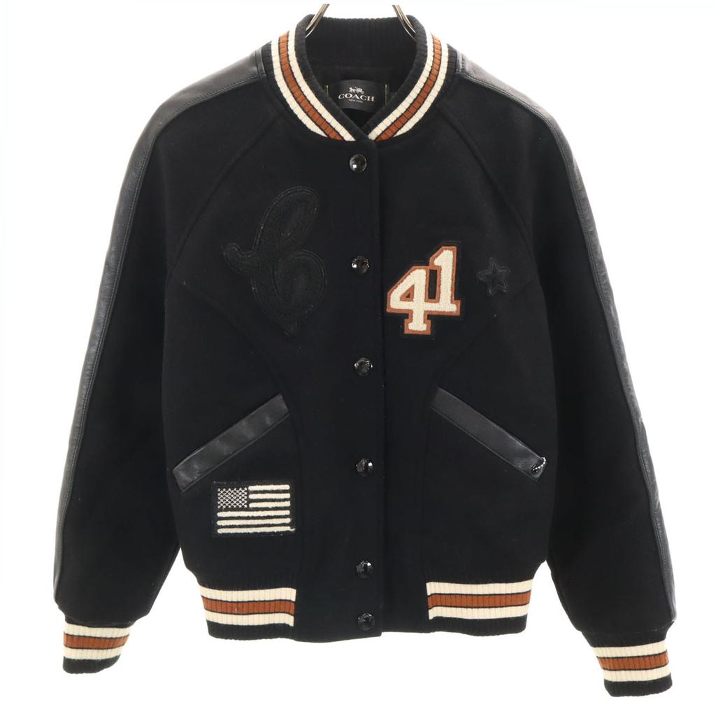 Coach Stajan XS Black F34122 Varsity Jacket Padded Women Used