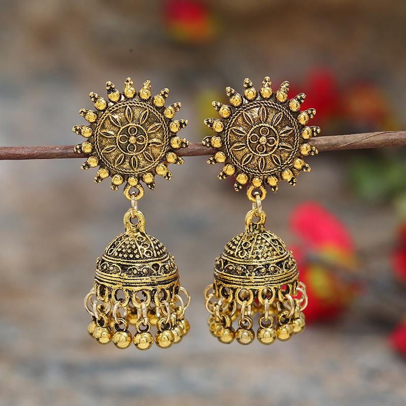 Vintage Indische Thailändische Vogel Laterne Quasten Ohrringe Temperamentvolle Weibliche Persönlichkeit Vielseitige Ohrringe Feiertags Ohrschmuck
