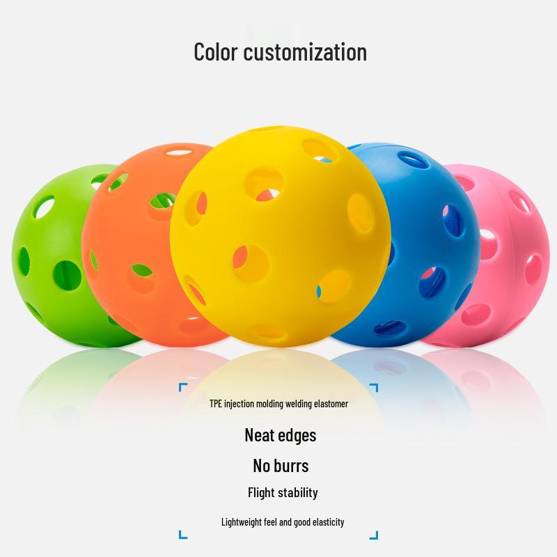 Pickleball TPE Injection Molded Ball - 40-Hole Outdoor, 26-Hole Indoor, PE Rotomolded, Foamed Design