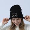 Knit Skull Hat with Embroidered Lovely Kitten Hat Knit Caps for Unisex Pullover Cartoon Hat Embroidered Skull Caps