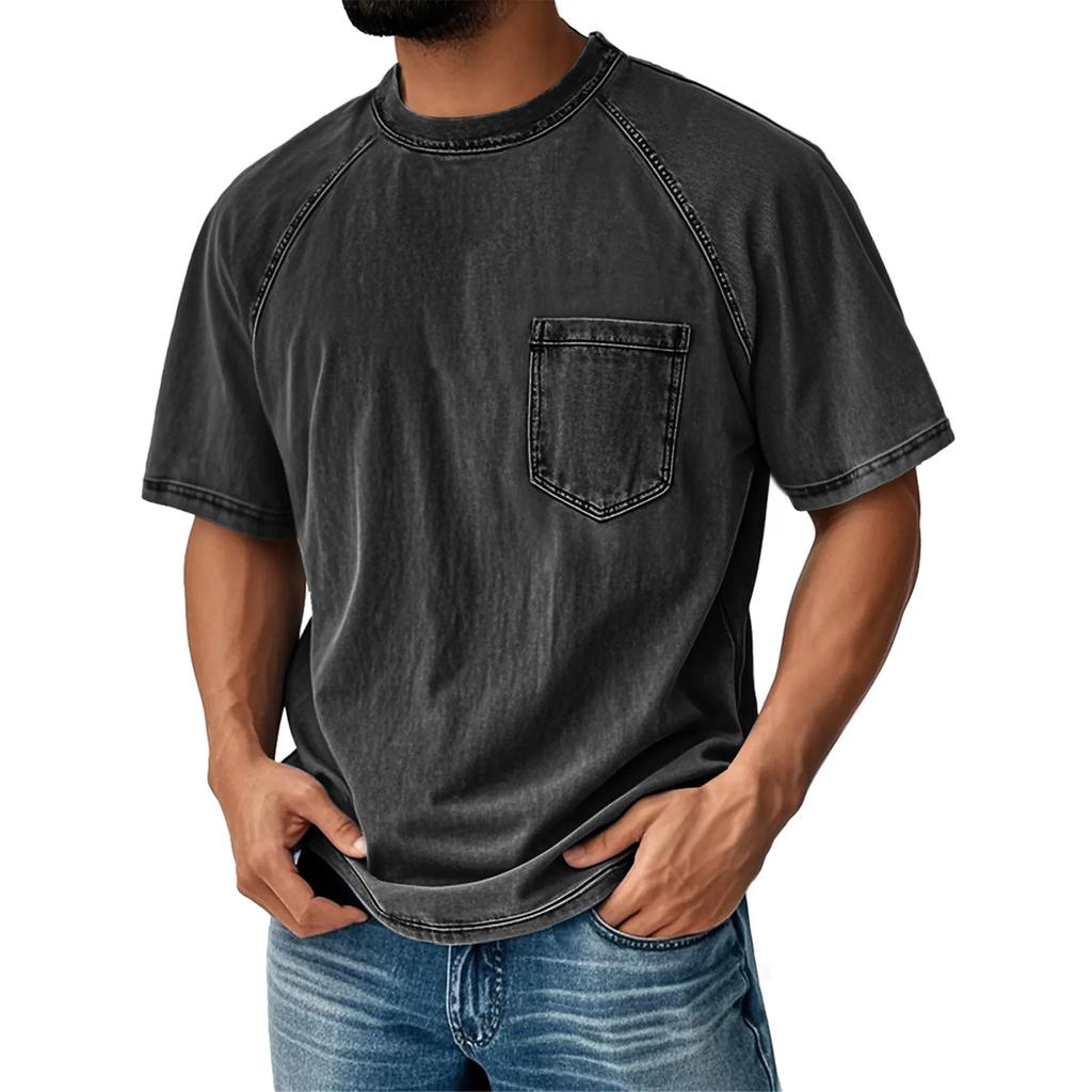 Męski Rekreacyjny Trend Okrągły Dekolt Nadruk T-Shirt Krótki Rękaw