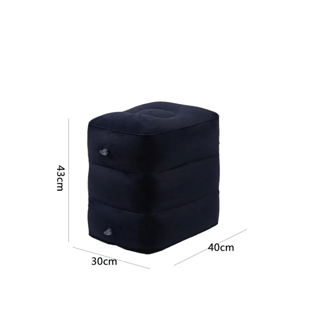 

Inflatable Foot Rest Pillow For Travel Portable Adjustable Three Layers Height Stool For Foot Rest Leg Cushion Pillow чёрный